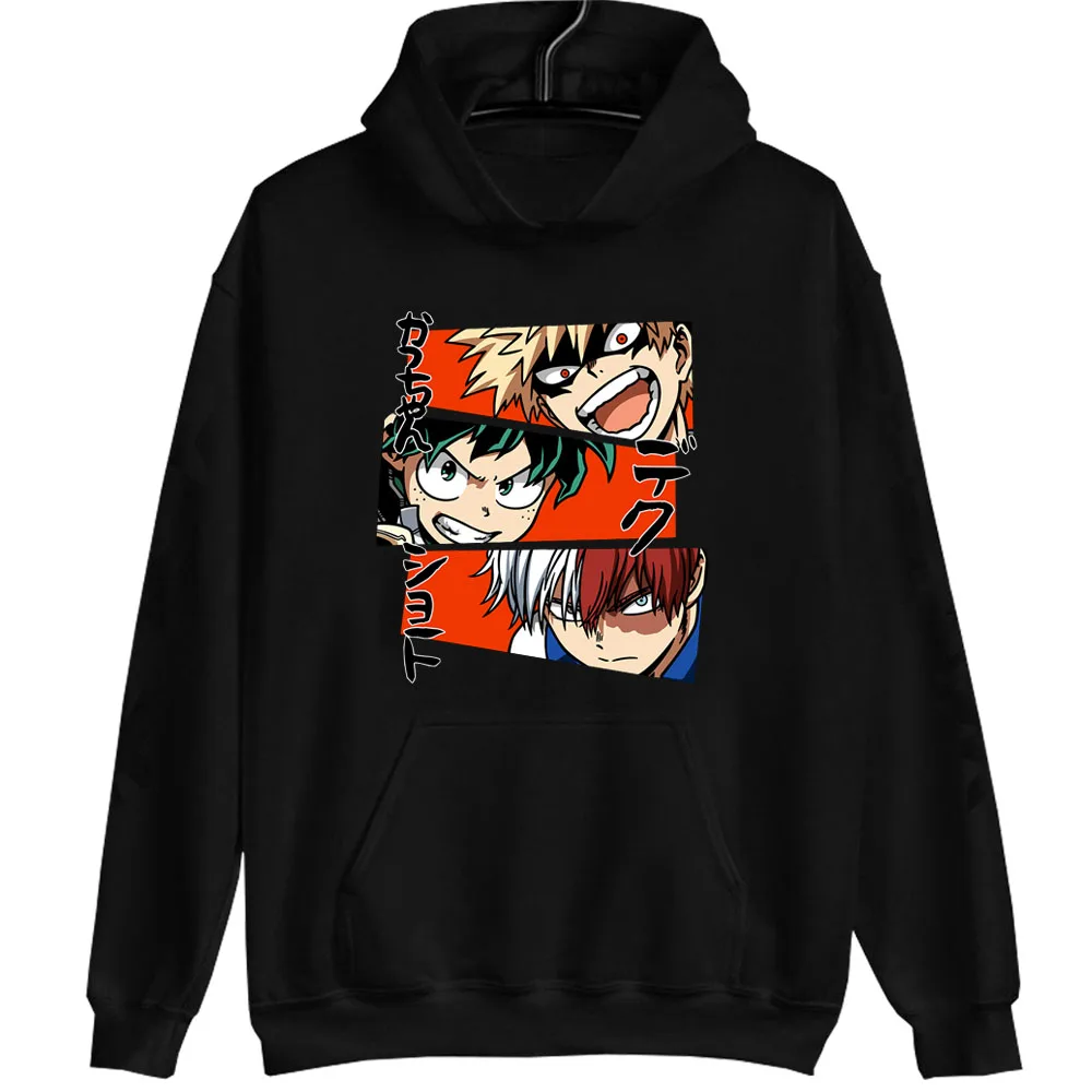 

My Hero Academia 2022 Hot Anime Hoodie Pullovers Tops Long Sleeves Man Woman Oversize Harajuku