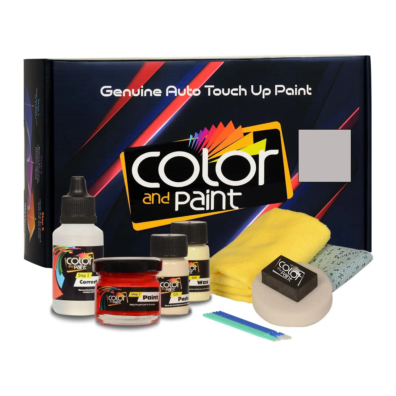 

Color and Paint compatible with Renault Automotive Touch Up Paint - GRIS OPALINE MET - 616 - Basic Care