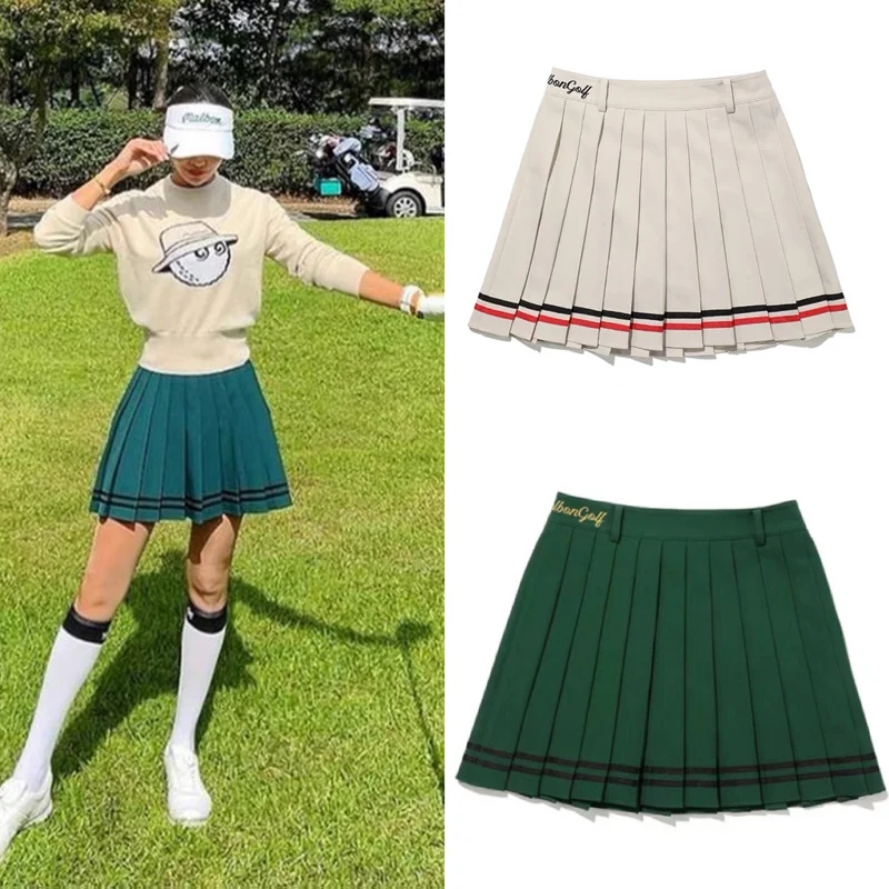 

2022 New Malbon Women Golf Pleated Skirt Women Autumn Slim Golf Skirt