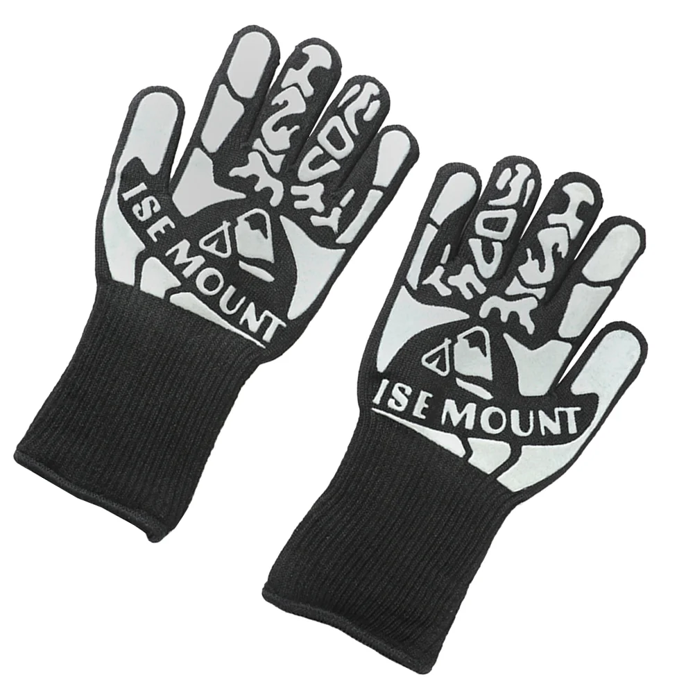

Grilling Mitten Bbq Mitts Kitchen Essentials Silicone Mitts Anti-Hot Gloves Oven Bbq Grilling Glove