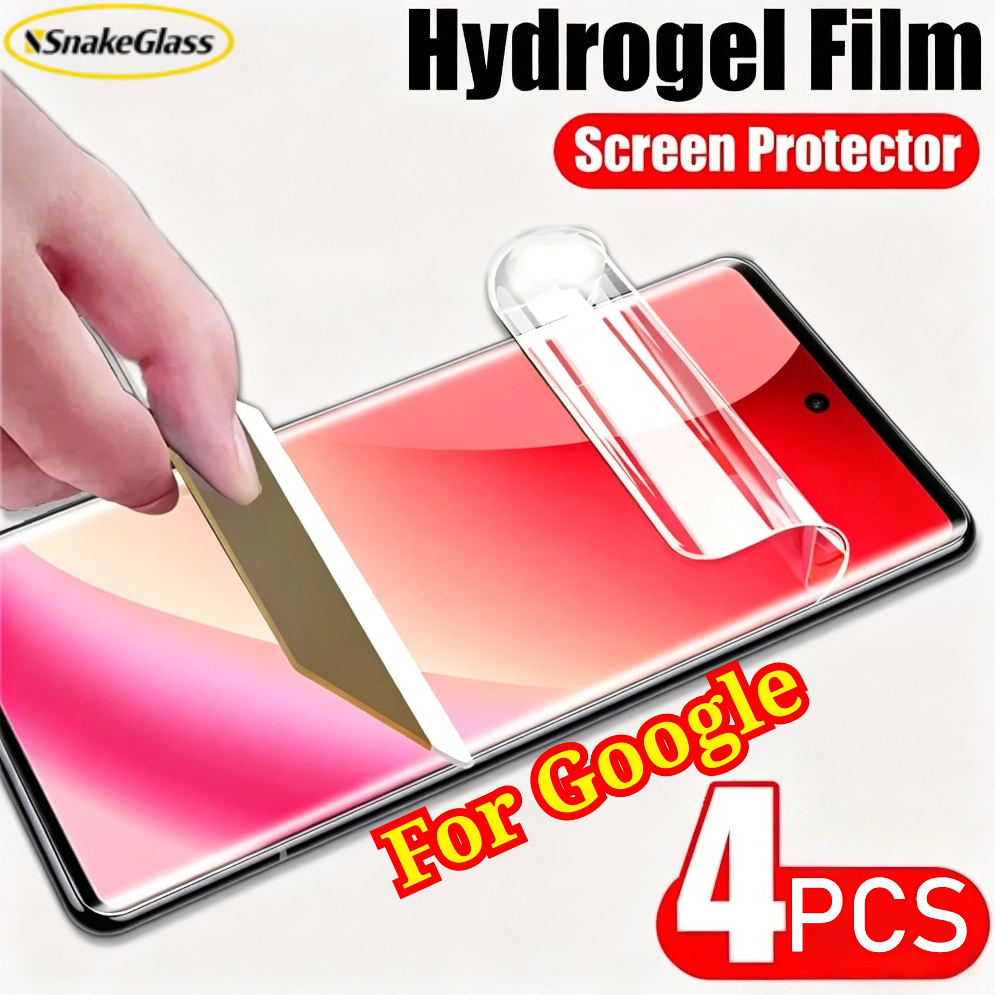 Фото 4 шт. гидрогелевых пленок для Google Pixel 10A, 9 Pro XL, 8 Pro, 7A, 7 Pro, гидрогелевая защитная пленка для экрана Google Pixel 6A, 6 Pro HD №1