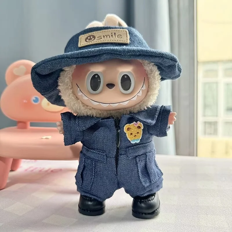 Новая распродажа только одежда 17 см комбинезон второго поколения Labubu брюки