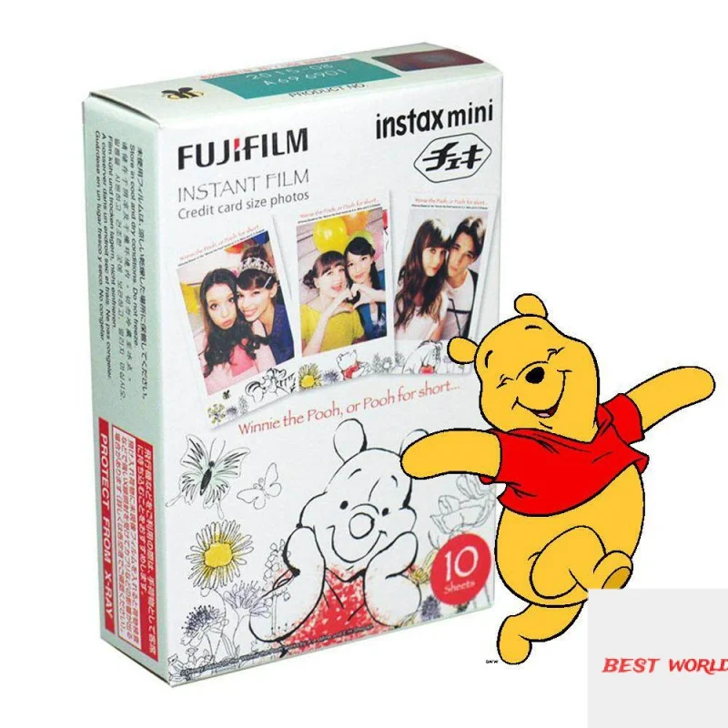

Fujifilm Instax Mini Film the Pooh 10 листов мгновенное фото для Fuji Instax Mini 11 EVO 7s 8 9 90 Polaroid 300 SP-2 Mini Link Li