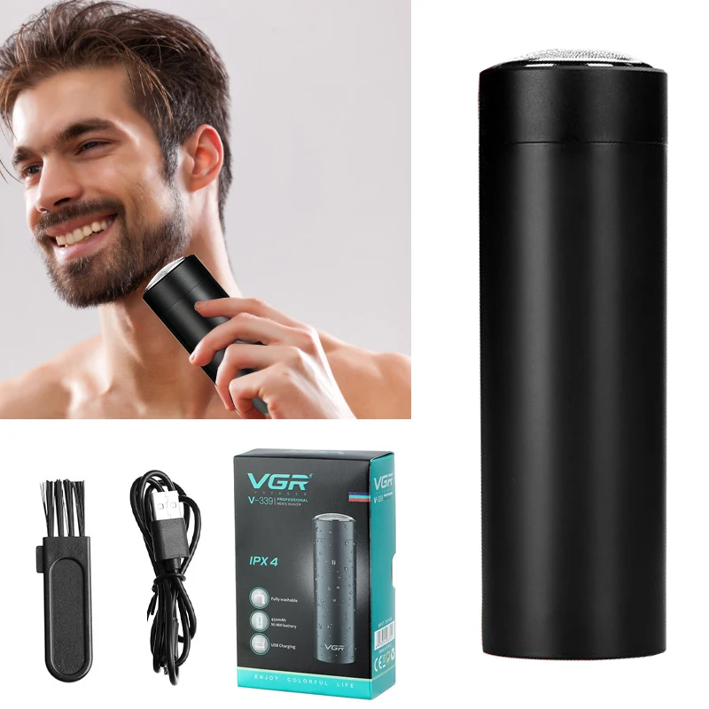 

VGR Professional Waterproof Men Shaver Rechargeable USB Charge Shaver Electirc Shaving Machine Electric Razor Beard Tirmer V-339