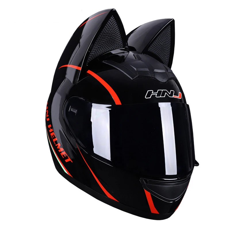 RTS Motorcycle Car Ear Helmet Women Moto Full Face Motorbike Helmet Motocross Catwoman Helmet enlarge