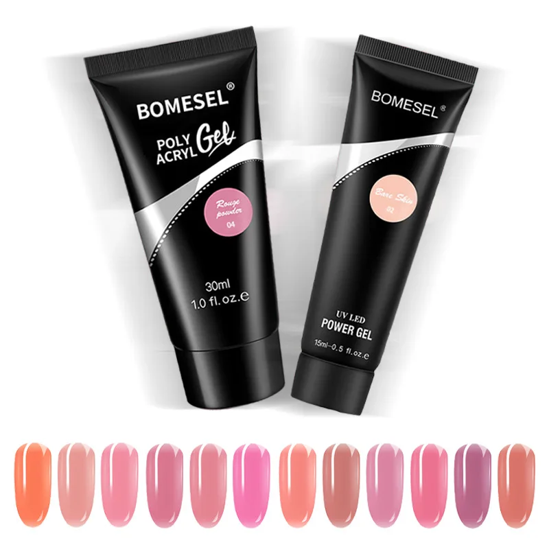 Гель-лак для наращивания ногтей акриловый однотонный быстрое наращивание