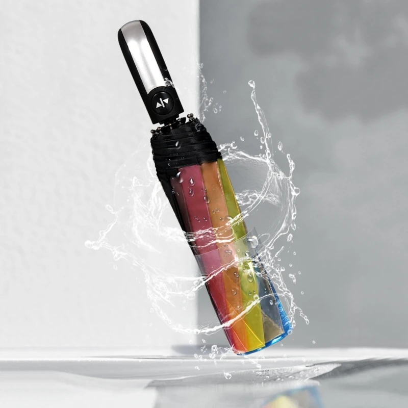 

Зонт 2-в-1 с защитой от дождя и блеска, 1 шт., прочный Ветрозащитный Зонт, 8/10 ребер, портативный зонт для путешествий, бизнеса, устойчивый к разр...