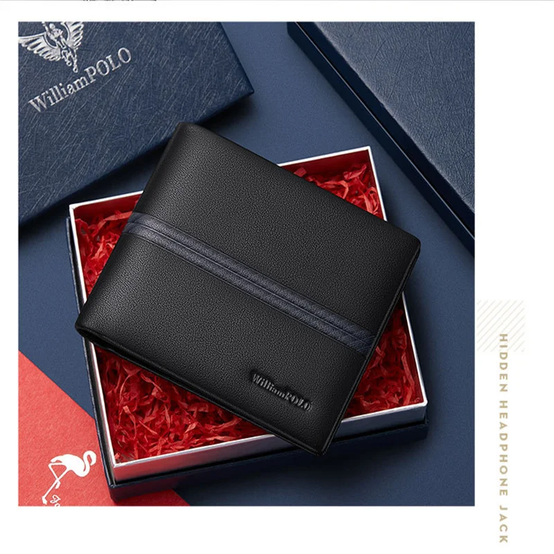 Emperor Paul Wallet Men's 2022 New Men's Short Soft Real Leather Wallet New Trendy Brand Fashion Men's Wallet POLO201510