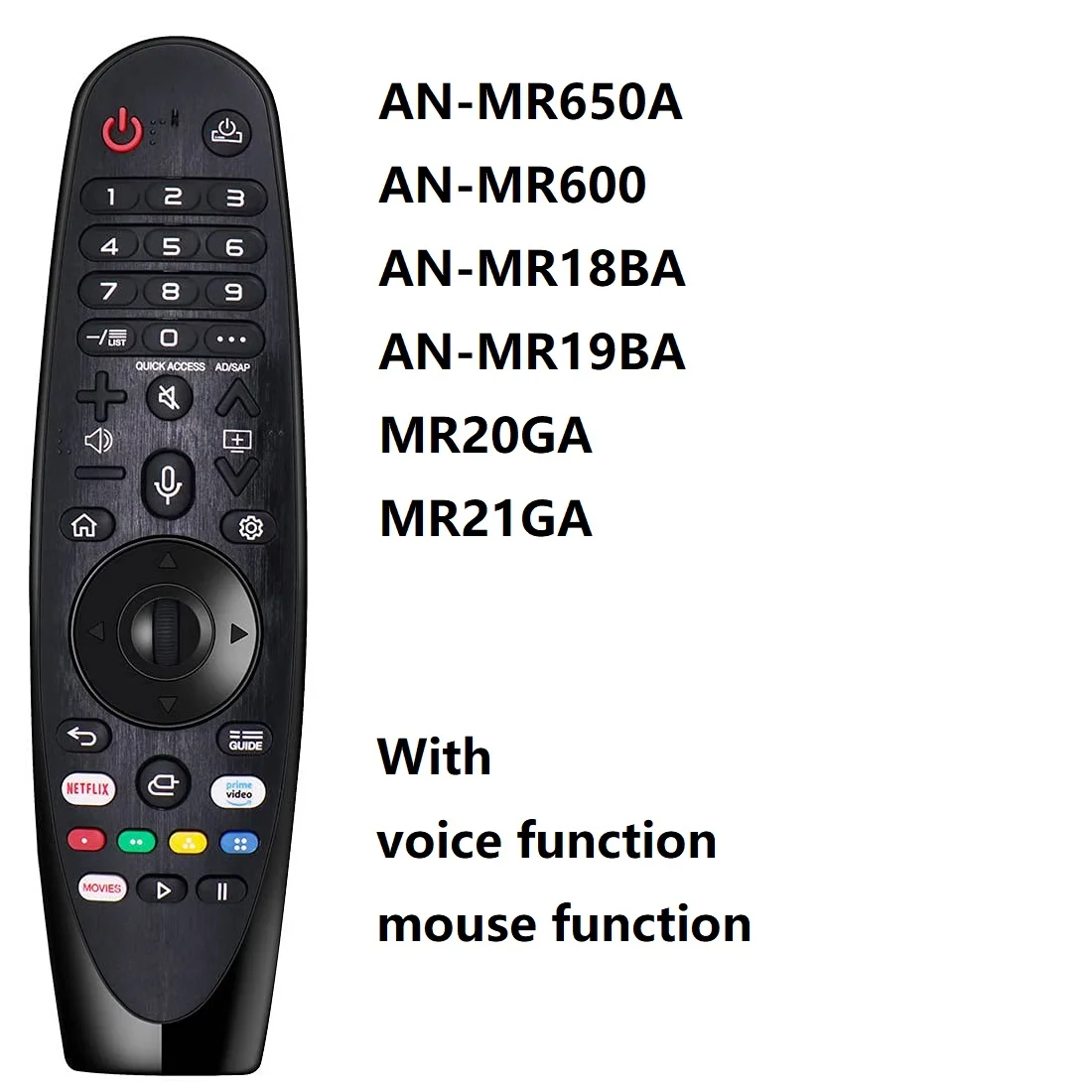 

Voice For LG Magic TV Remote Control AN-MR650A AN-MR18BA AN-MR19BA MR20GA AN-MR600 Original/replace 43UJ6500 43UK6300 UM7600