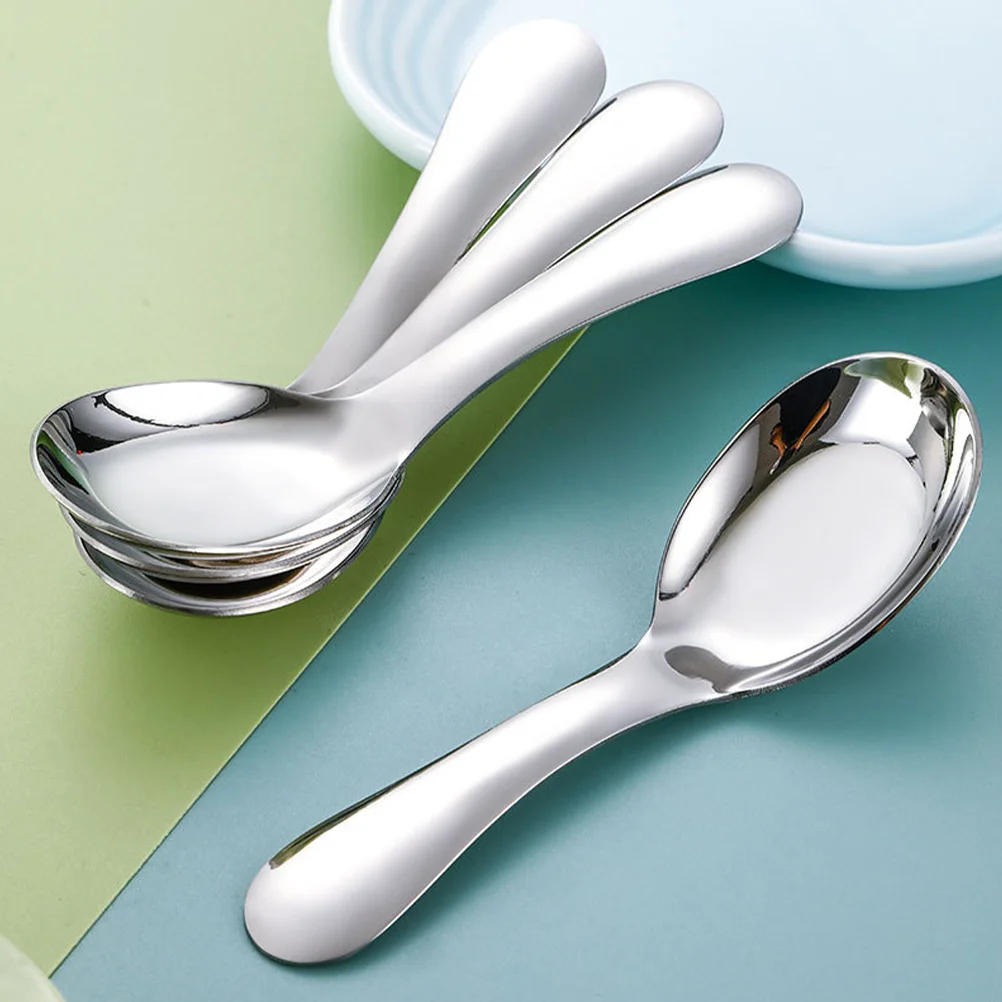 

Stainless Steel Spoon Kitchen Spoons Cooking Home Decor Large Serving Food Kids