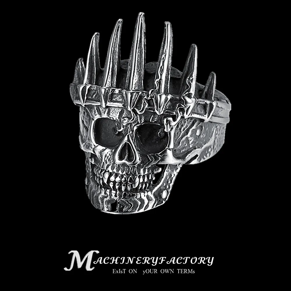 

Classical Nobility King Crown Skull 316L Stainless Steel Biker Rings Punk Fashion Jewelry Gift for Men