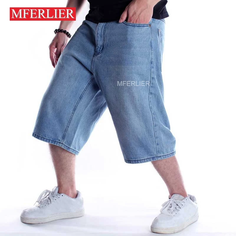 

Мужские летние джинсовые шорты, большие размеры 42 44 46 140 кг