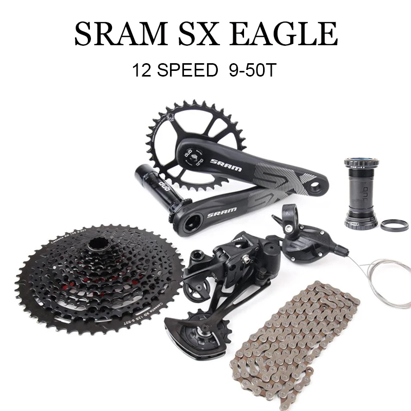 2021 Sram SX Eagle DUB Groupset Kit Shifter Lever Rear Derailleur Chain Cassette 9-50T XD Freewheel X1 1000 1X12 Speed Crankset