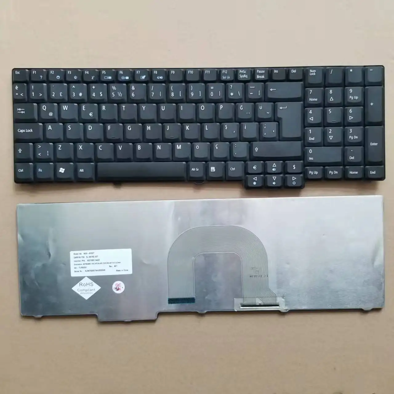 

New For Acer Aspire Travelmate 6592G 9800 9810 Series Turkish TR Laptop Keyboard Black