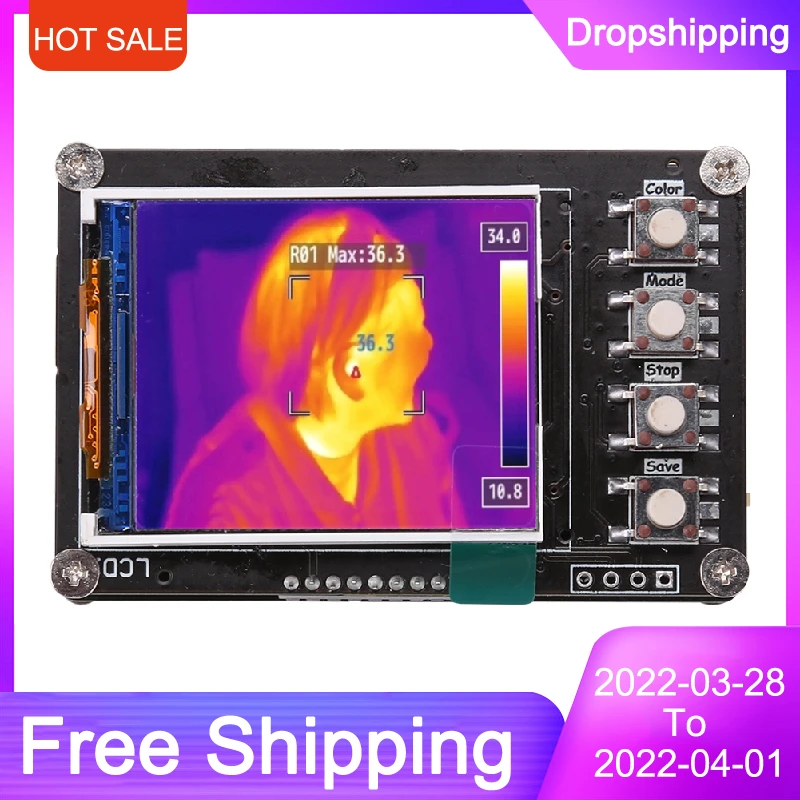 

1.6 inch TFT Display Screen Infrared Thermal Imager Sensor AMG8833 Handheld IR Temperature Thermometer Thermal Imaging Camera