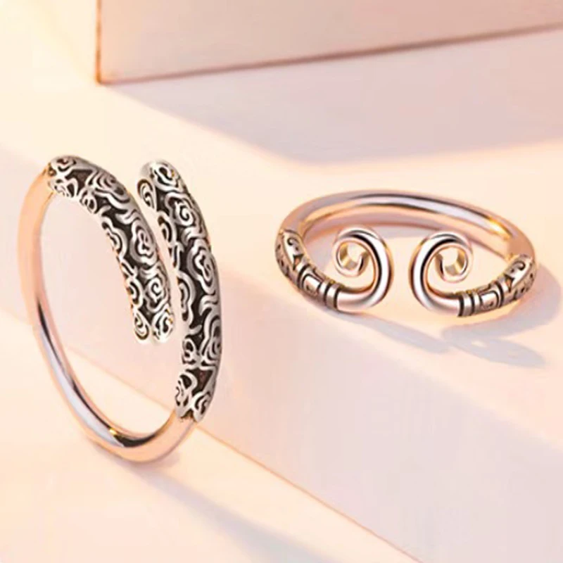 Черный миф: кольцо в китайском стиле от Wukong открытое регулируемое на палец