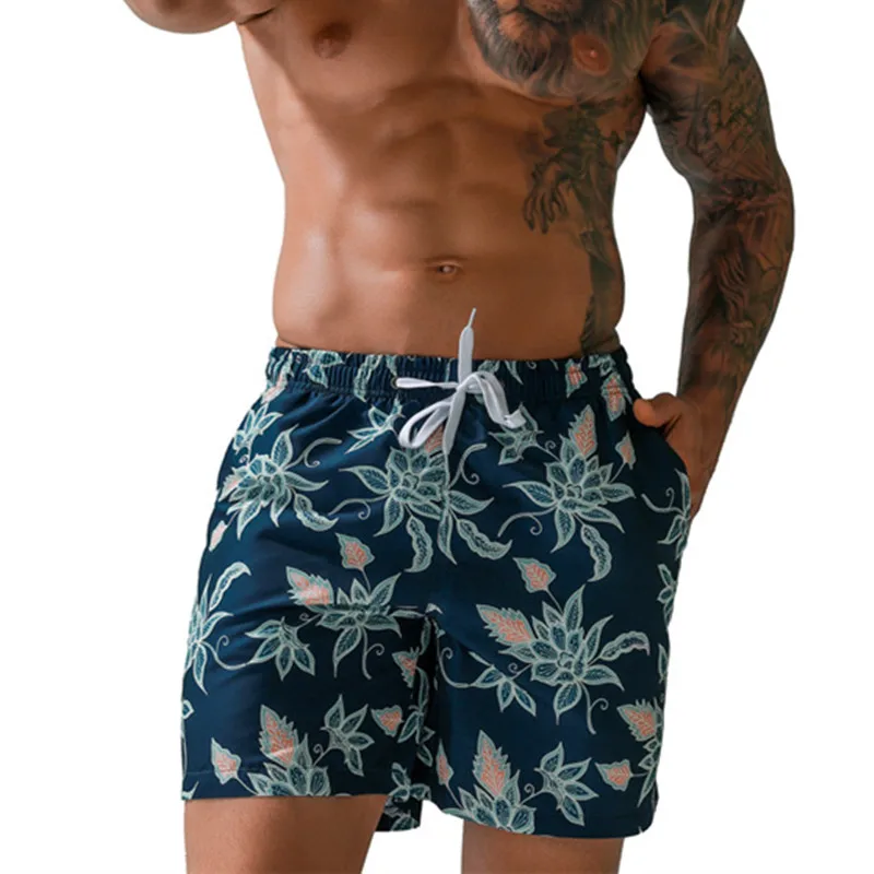 

Men Beach Shorts Swimsuit Fashion Swim Briefs Quick Dry Casual Fitness Sweatpants Gay Swimwear Trunks Bermuda Surf BoardShorts