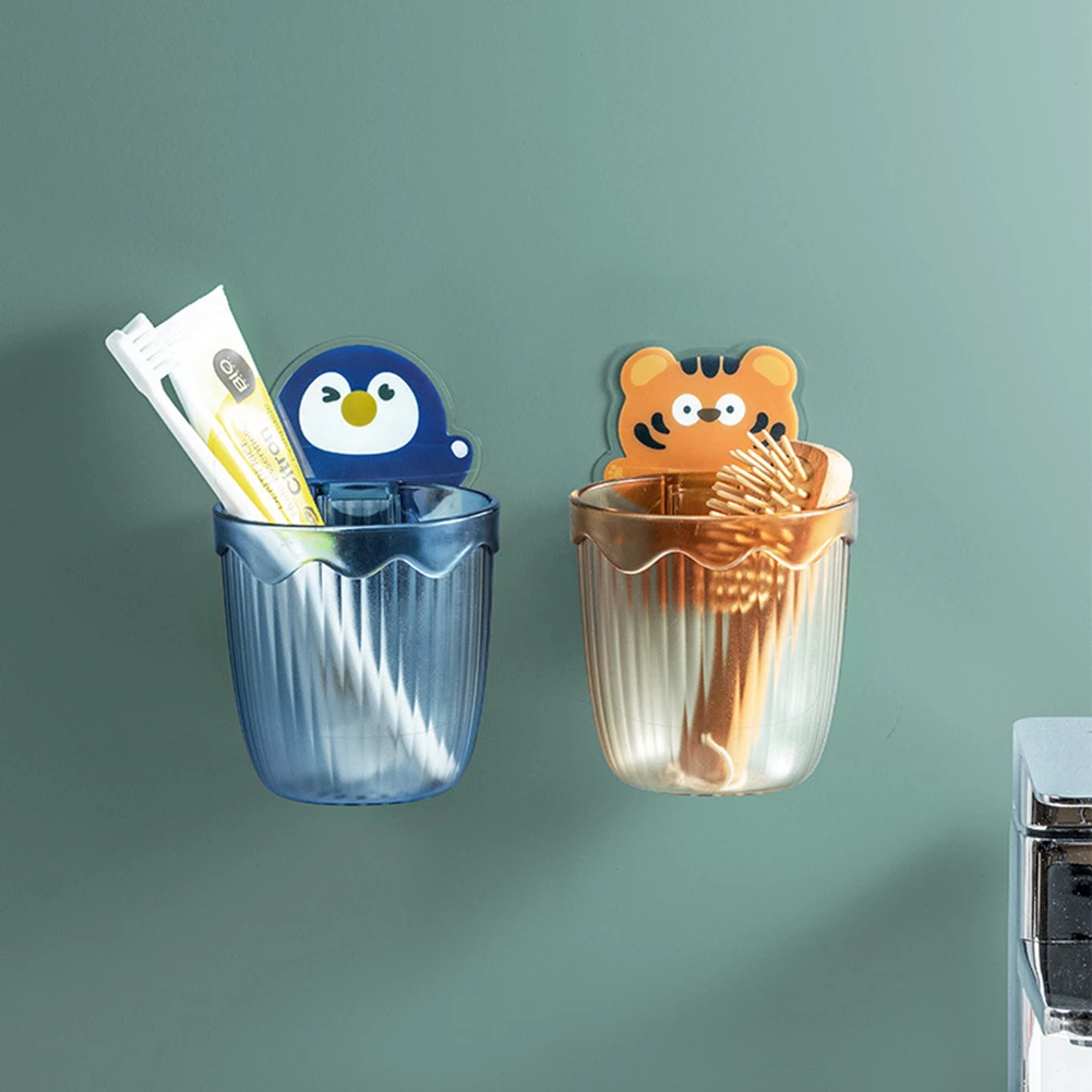 

Home Bathroom Accessories Set Toothbrush Holder Toothpaste Storage Rack Wall Mount Toothbrush Cup Rack Toothbrush Stand Child