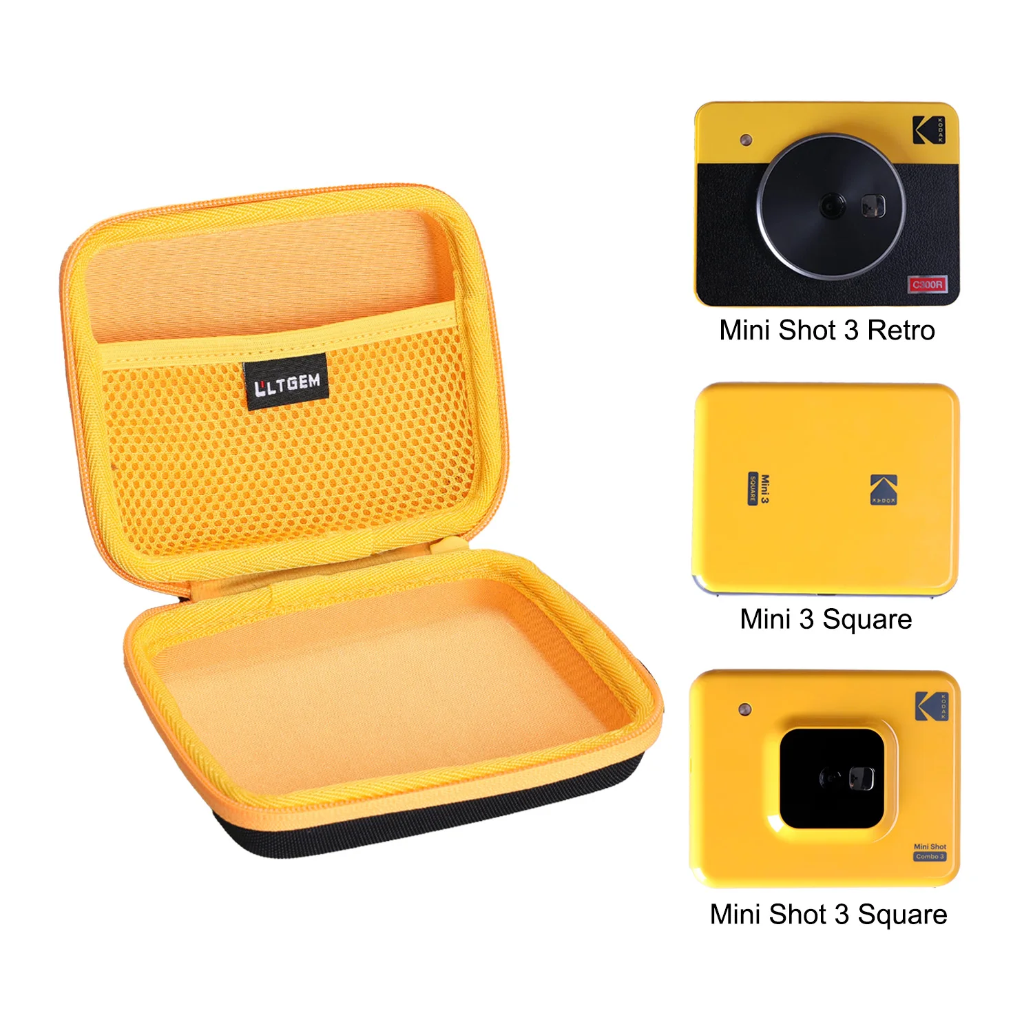 

Shot Case Hard Printer 3 Camera LTGEM Waterproof EVA 3 Mini Kodak & Photo Mini For Retro Shot Squre/Mini Instant 3 Shot