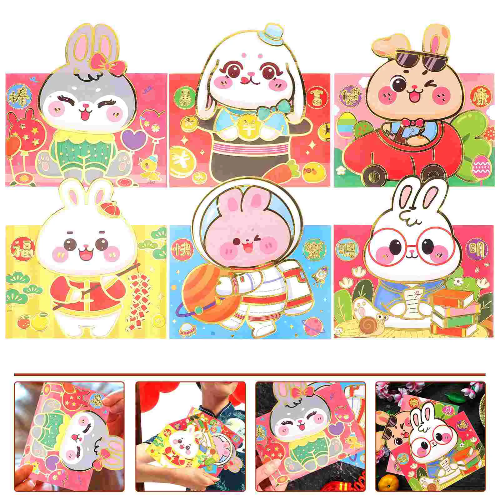 

Envelopes Red Year Money Rabbit Chinese New Envelope Hong Bao Festival Cartoon Cash Springgift Packet Wedding Lovelybunny Lucky