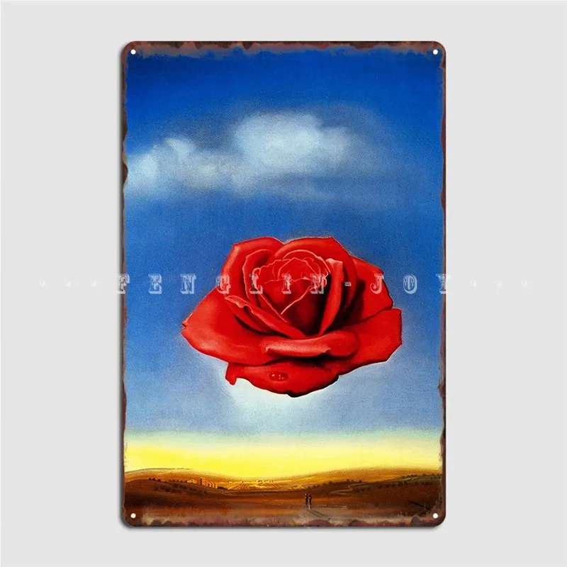 

Медитационная Роза, Сальвадор Дали, металлическое украшение, настенный паб, персонализированная барная пещера, жестяной знак, плакат