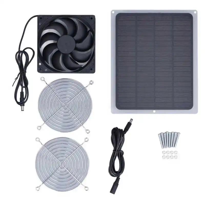 

Chicken House Solar Fan Solar Fan 6W with Protecting Net for Outdoor