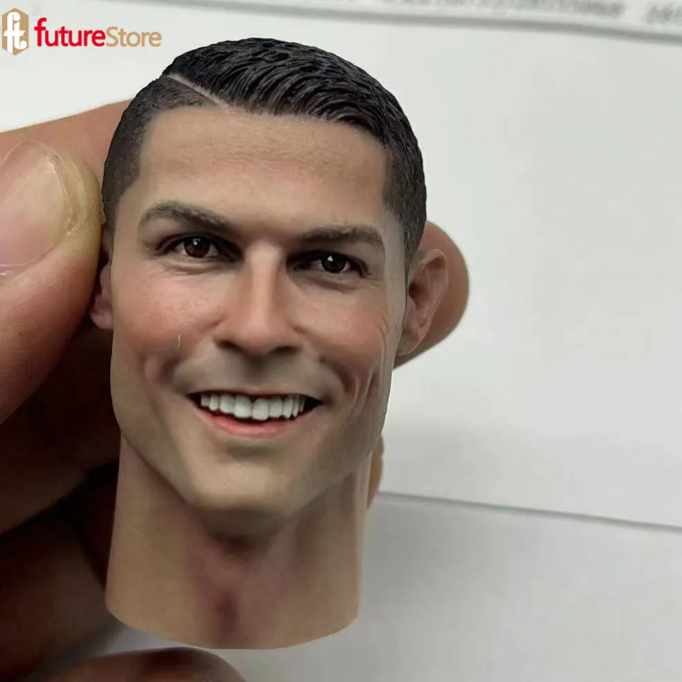

FT 1/6 Scale Cristiano Ronaldo Smile Face Female Head Sculpt Fit 12'' Action Figure Body In Stock