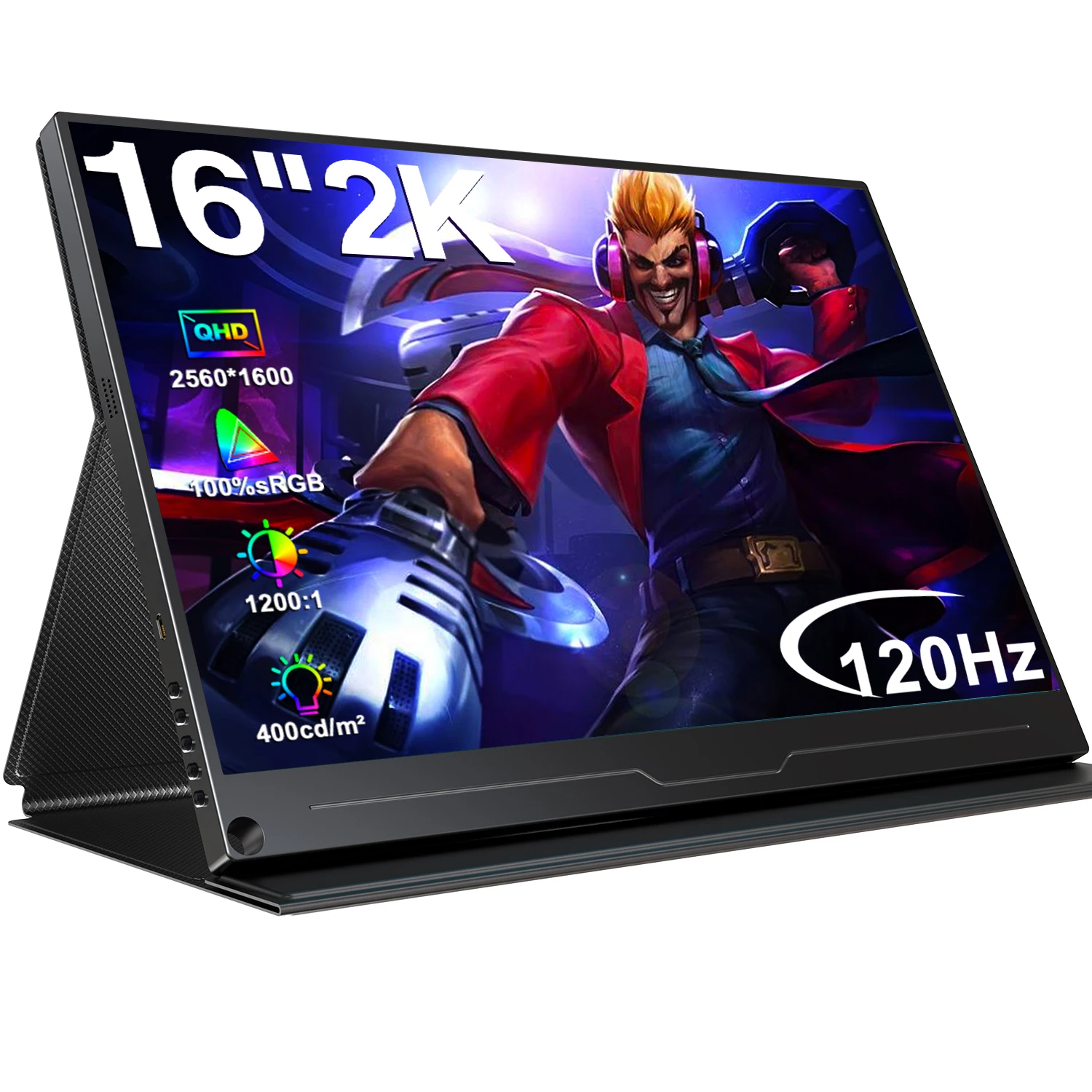 

UPERFECT-Monitor Portátil de Jogos, Segunda Tela Ultra Slim para Laptop, FreeSync HDR, 2K, 144Hz, 2560x1440, QHD, 16.1 ", Mac,PC