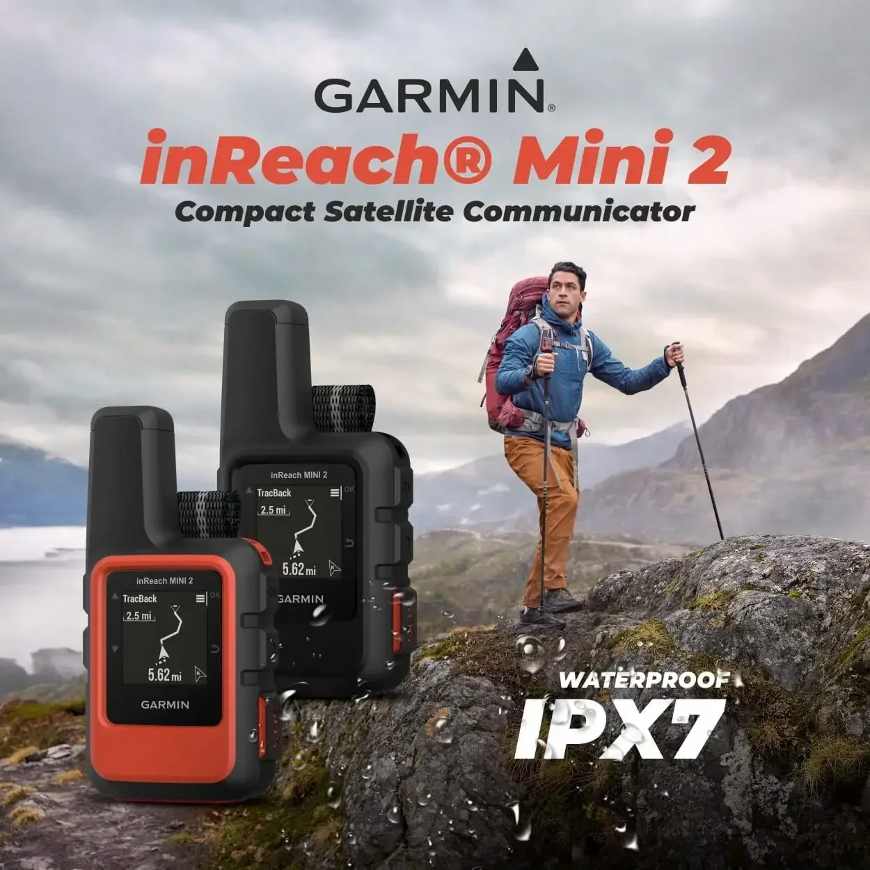 Для спутникового коммуникатора Garmin inReach Mini 2 (огнево-красного цвета) с комплектом