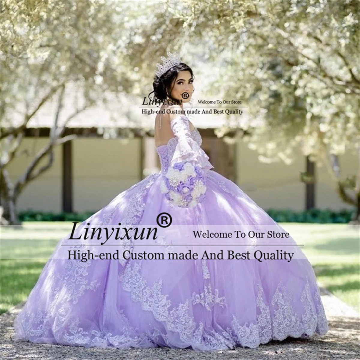 

2022 Purple Quinceanera Dresses Sweetheart Applique Lace Beaded Ball Gown Sweet 16 Dress Girls Pageant Gowns Vestidos De 15 Años