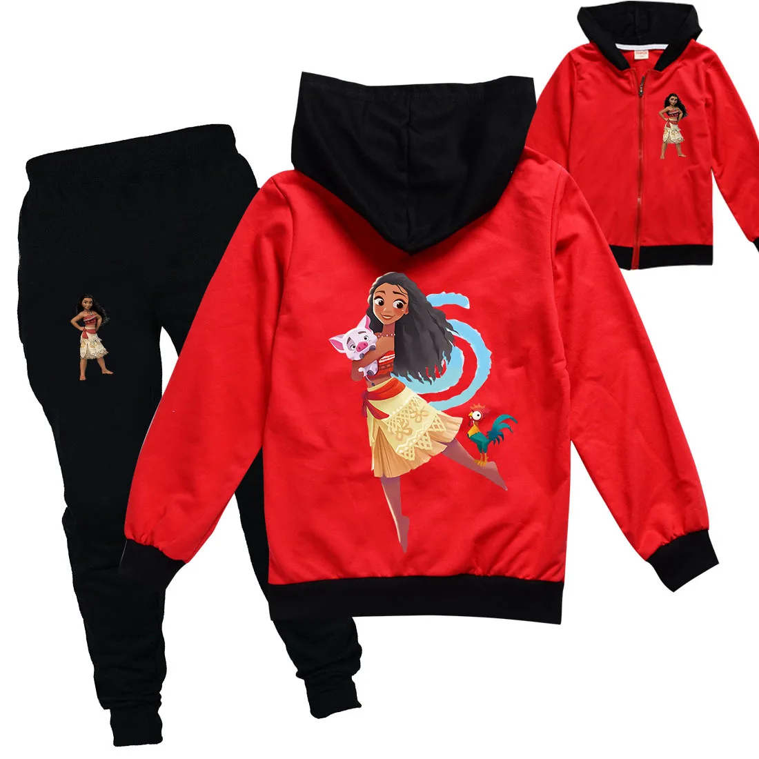 Одежда для маленьких девочек Детский костюм Моаны из мультфильма повседневная