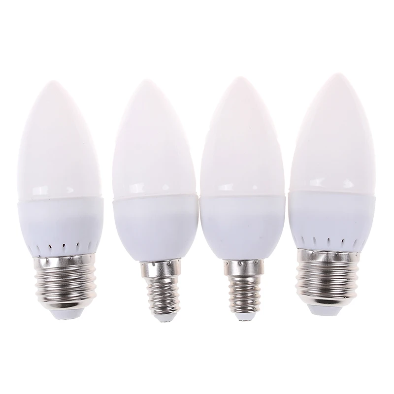 

1Pc E14 E27 Led Chandelier Candle Light Bulb Natural White Warm White Lamp 8Led