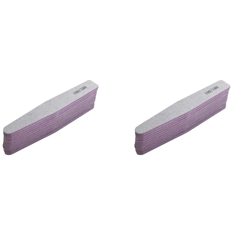 

20 шт., шлифовальный буфер для ногтей Полировочный, маникюрный акриловый гелевый напильник, зернистость 100/180