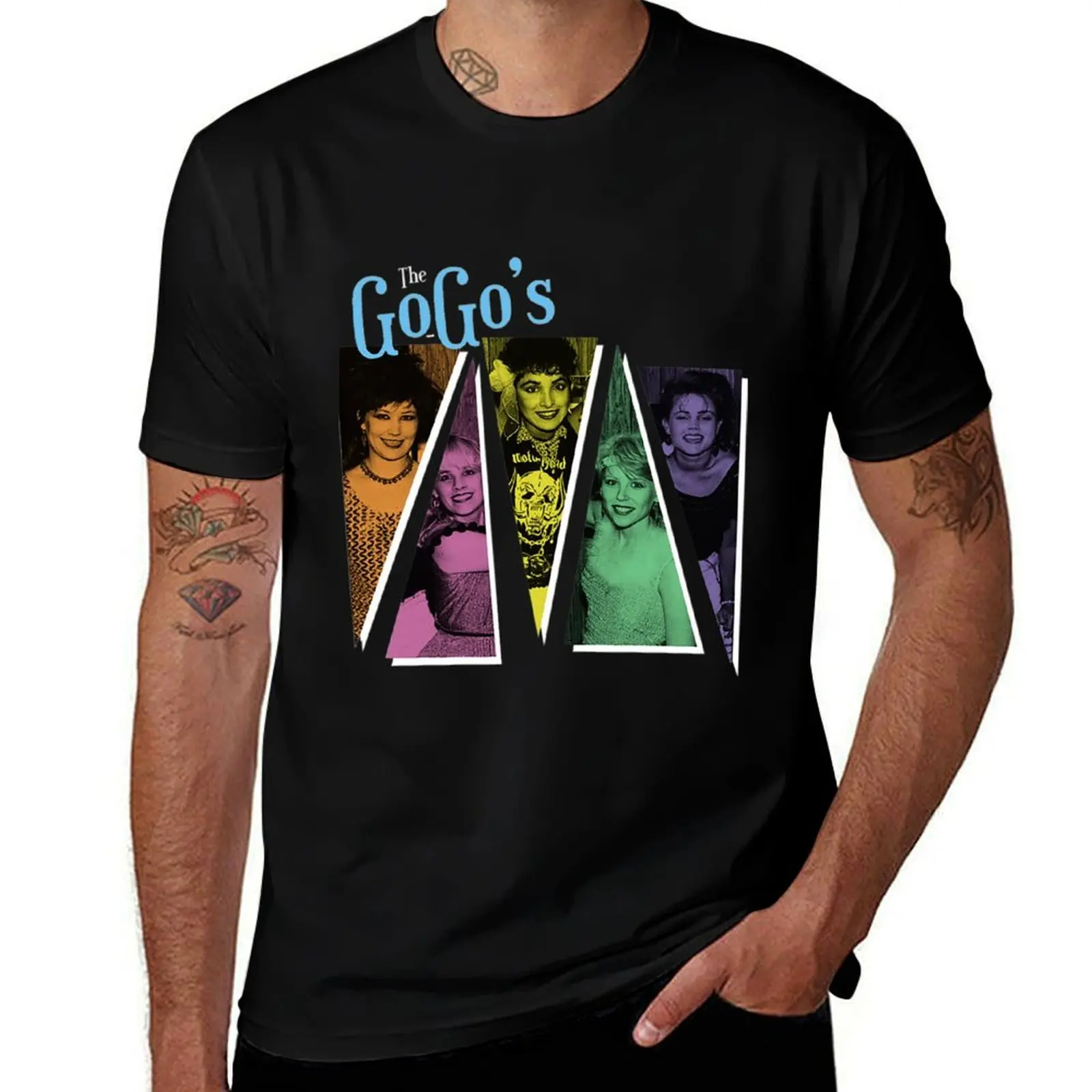 Фото Футболка The Go Gos, стильный топ с короткими рукавами и графическим принтом №1