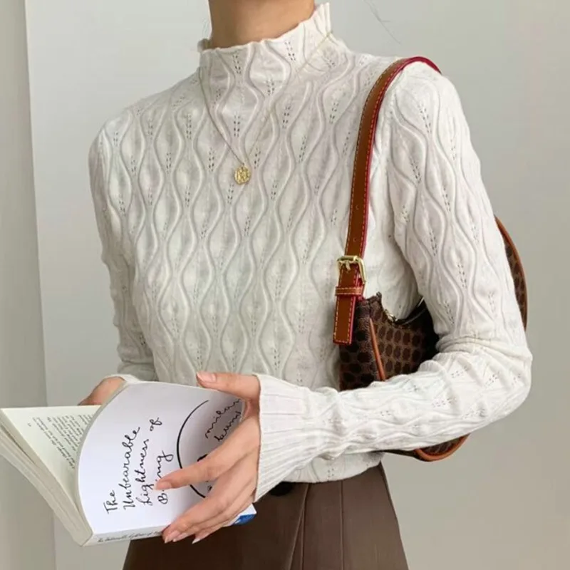 

2022 Cashmere Turtleneck Women Sweaters Autumn Winter Warm Pullover Slim Tops Knitted Sweater Jumper Soft Pull Female