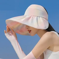 summer women double side fashion wide large brim sun hat outdoor beach fisherman cap uv proof sun protection hat bucket hat