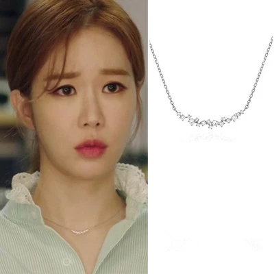 

Korean drama touches the heart Liu Renna the same necklace Korean version Elegant temperament full of drill collarbone Necklace