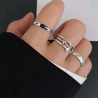 star moon rings set for women boho knuckle open finger ring female fashion jewelry accessories