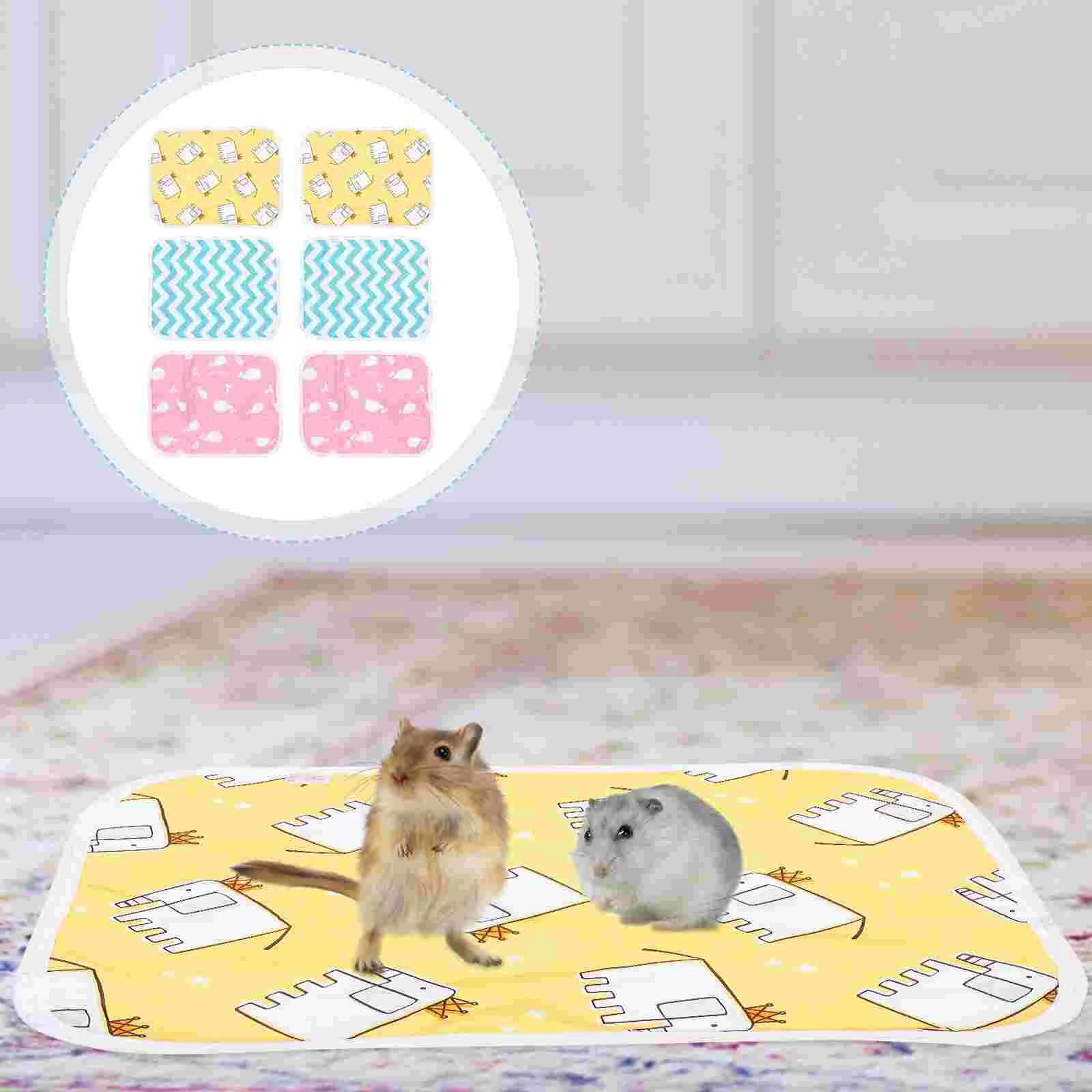 

Cage Liner Guinea Hamster Pad Bedding Rabbit Pee Accessories Mat Bed Training Pet Pads Washable Bunny Liners Ferret Animal