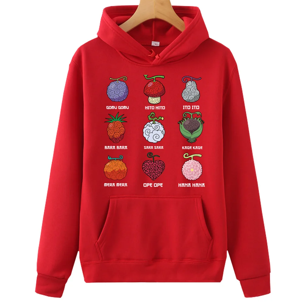 

Аниме Толстовка с капюшоном цельный дьявол фрукты унисекс пуловер для женщин мужчин Harajuku модная уличная одежда