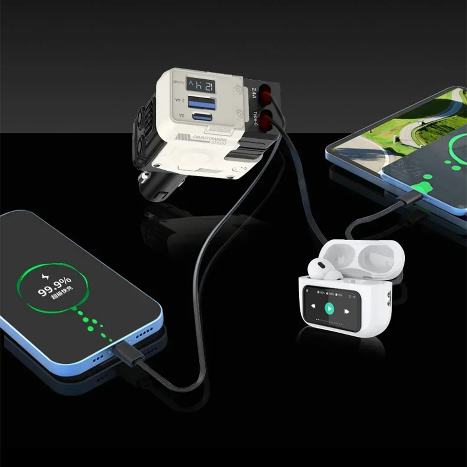 Новое автомобильное зарядное устройство прикуривателя 120 Вт сверхбыстрая