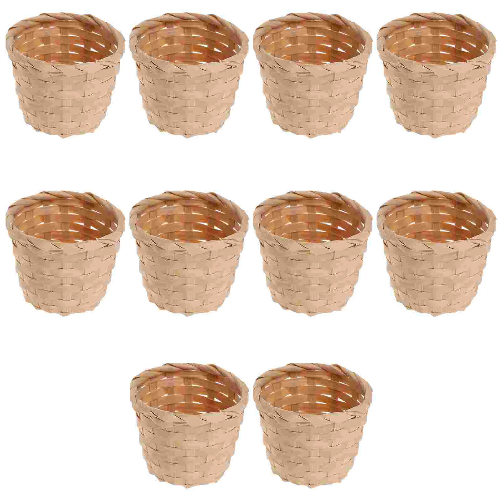 

Basket Baskets Mini Wovenflower Crafts Tinyeaster Wicker Storagerattan Favor Party Decor Pot Miniature Favors Artificial Picnic