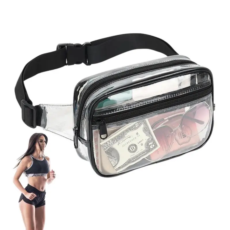 

Clear Fanny Pack Pvc Belt Bag For Women Men Waterproof Cute Waist Bag Adjustable Crossbody Bags Waist Bag For Sports & Travel