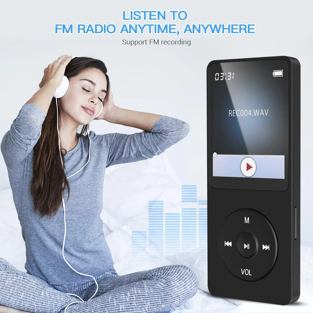 Фото 1,8-дюймовый MP3-плеер Type-C Портативный Walkmen Bluetooth 5.0 Музыкальный плеер Поддержка записи электронных книг Спортивное FM-радио для детей Спорт №5
