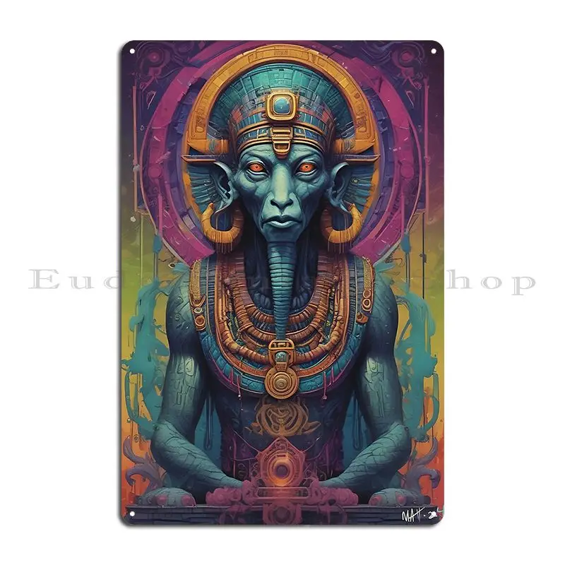 Синий Thoth металлические вывески Настенный декор Таблички Гаражный принт Кино