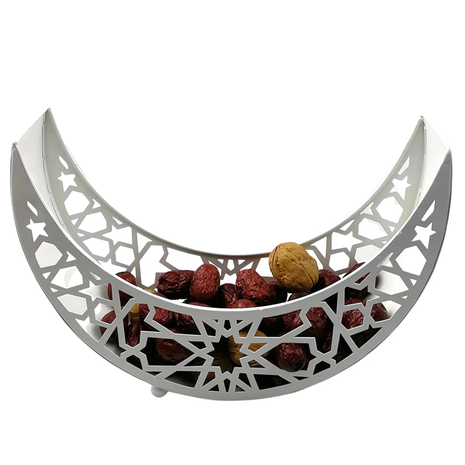 

Декор «Луна и звезда», ИД Мубарак, железный поднос, декор Рамадан, пустотелые сервировочные подносы, Декор для дома, конфеты, закуски