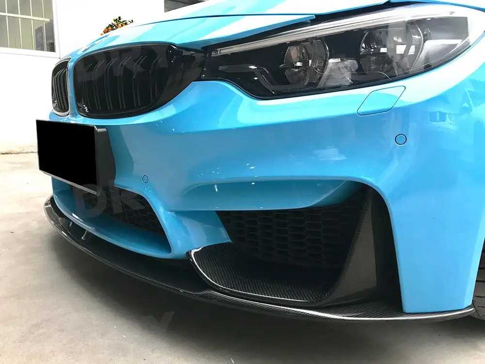 Фото Накладка-сплиттер на передний бампер (губа-спойлер) для BMW 3 и 4 серий F80 M3 F82 F83 M4 2014-2018, стайлинг автомобиля №5