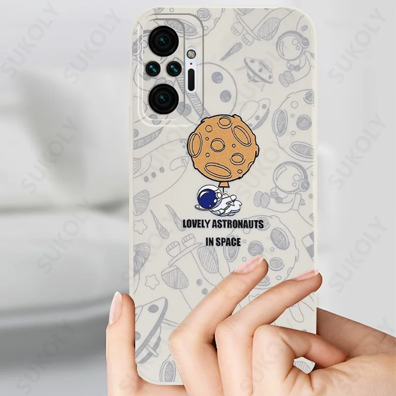for xiaomi redmi note 10 9 8 pro 11s 9s 9a 9t poco x3 nfc x3 gt mi 11 lite 5g ne astronaut space silicone soft phone case cover free global shipping