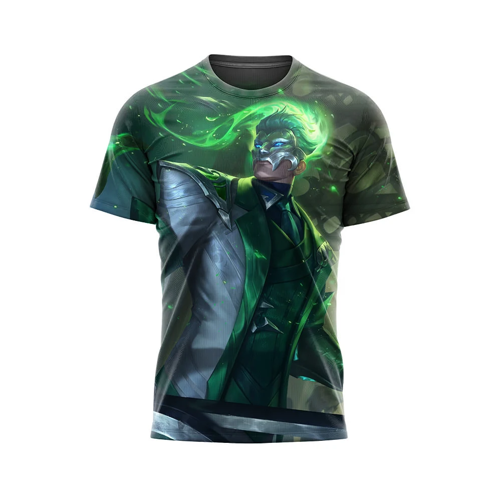 

2022 Summer New Short-Sleeved 3D Printing League Of Legends Skin "Minister" Youthful Vitality Men And Women Couple T-Shirts