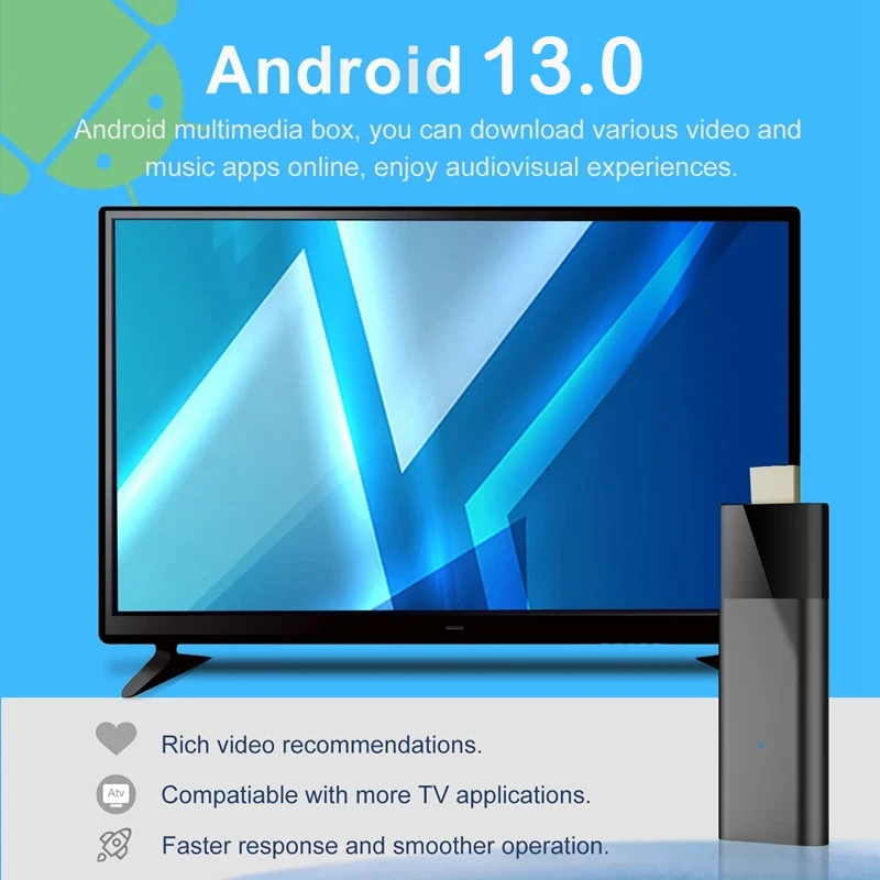 Мини-телевизор Q6 ATV Android 13 Allwinner H313